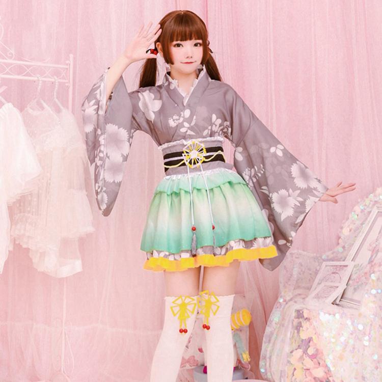 Love Live Kotori Minami  Kimono Anime Cosplay Costumes