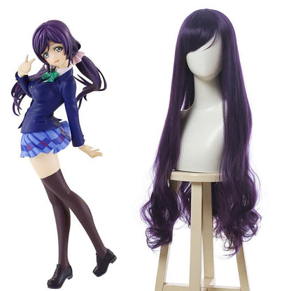 Love Live! Little Devil Awaken Nozomi Tojo Anime Wigs Long Curly Purple Cosplay Wigs ML235