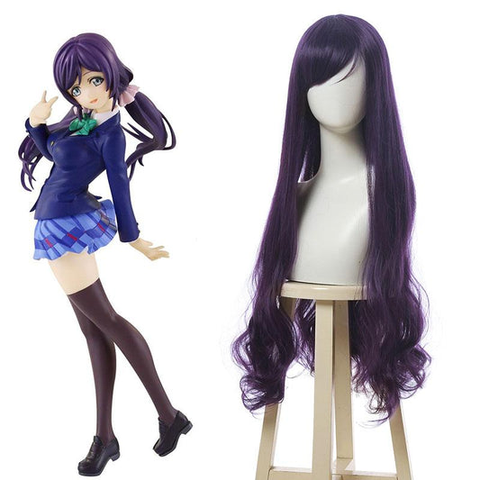Love Live! Little Devil Awaken Nozomi Tojo Anime Wigs Long Curly Purple Cosplay Wigs ML235