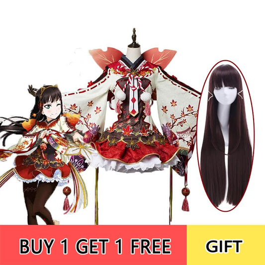 Love Live! Sunshine Aqours  Kurosawa Dia  Maple kimono Cosplay Costume