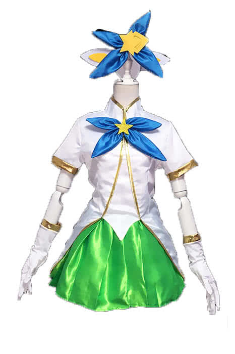 LOL Lulu Star Guardian Green Game Cosplay costumes