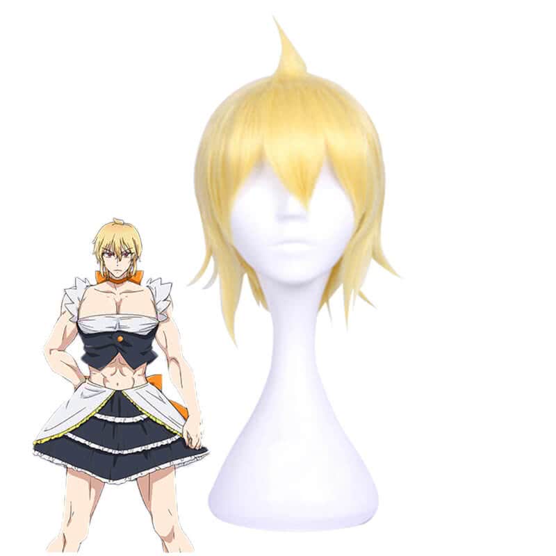 Magical Girl Ore Mahou Shoujo Eternal Dangerous Pretty Blond Short Cosplay Wig