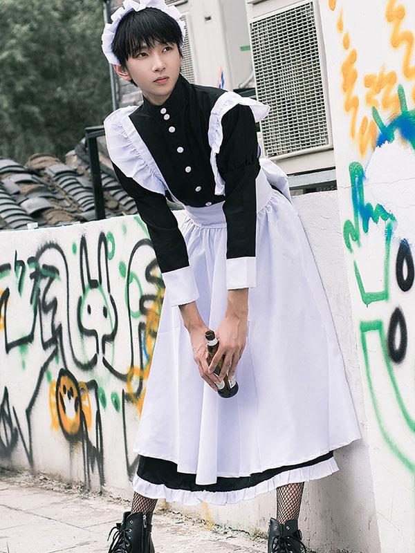 Maid Outfit Gender Conversion Boys Male Cosplay Costume