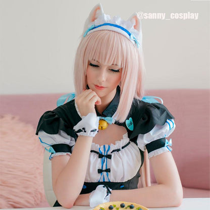 NEKOPARA Vanilla 110 cm Long Light Pink Cosplay Wigs
