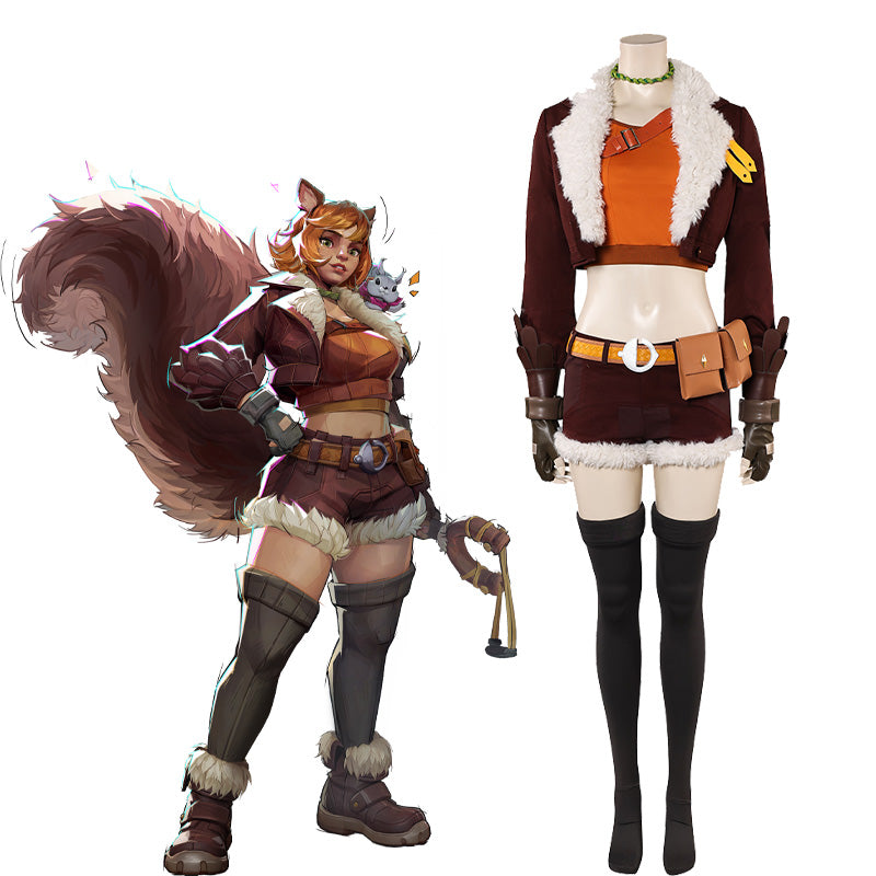 Marvel Rivals Doreen Allene Green Squirrel Girl Cosplay Costume