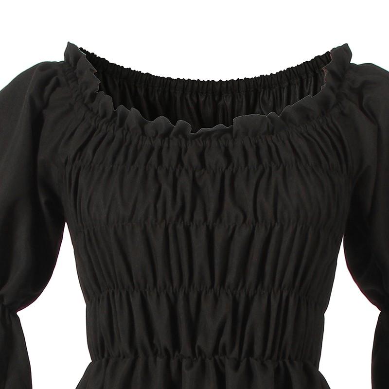 Vintage Dress Lace Black Women Halloween Cosplay Costume