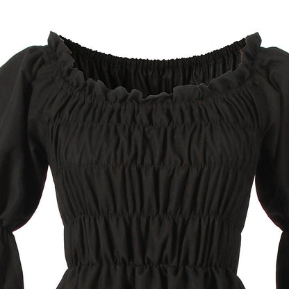 Vintage Dress Lace Black Women Halloween Cosplay Costume
