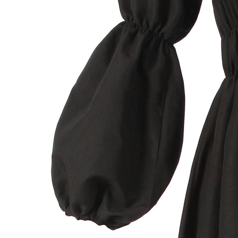 Vintage Dress Lace Black Women Halloween Cosplay Costume