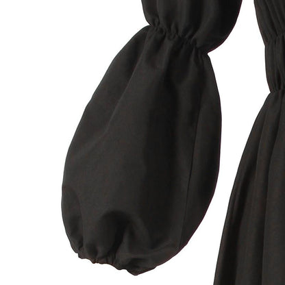 Vintage Dress Lace Black Women Halloween Cosplay Costume