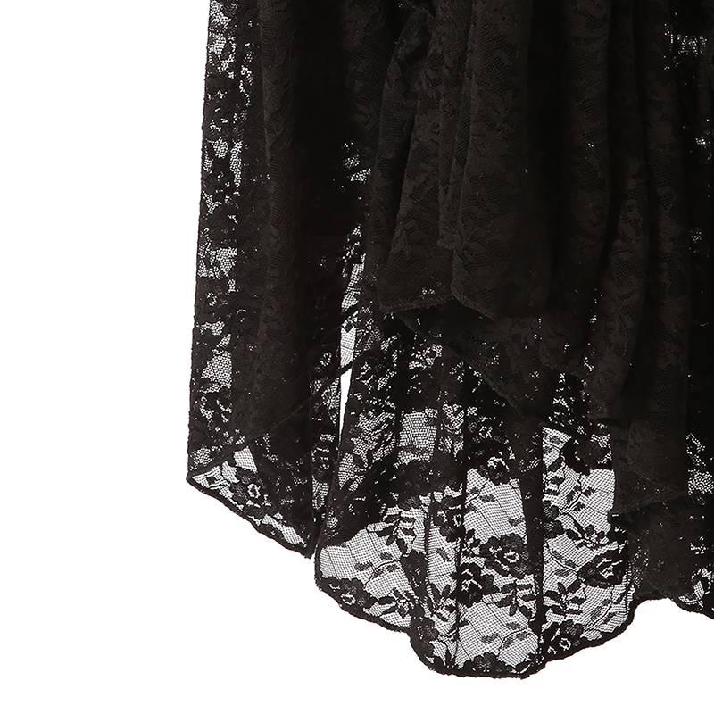 Vintage Dress Lace Black Women Halloween Cosplay Costume