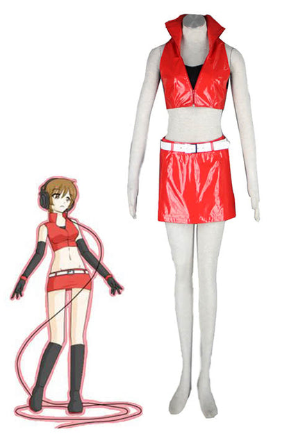Vocaloid MEIKO Cosplay Costume With Bright Color Red