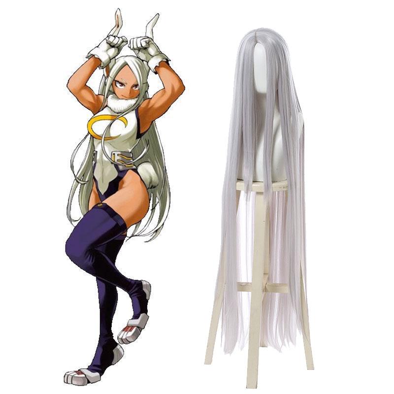 MHA My Hero Academia Rabbit Hero Miruko 120cm Long White Cosplay Wigs