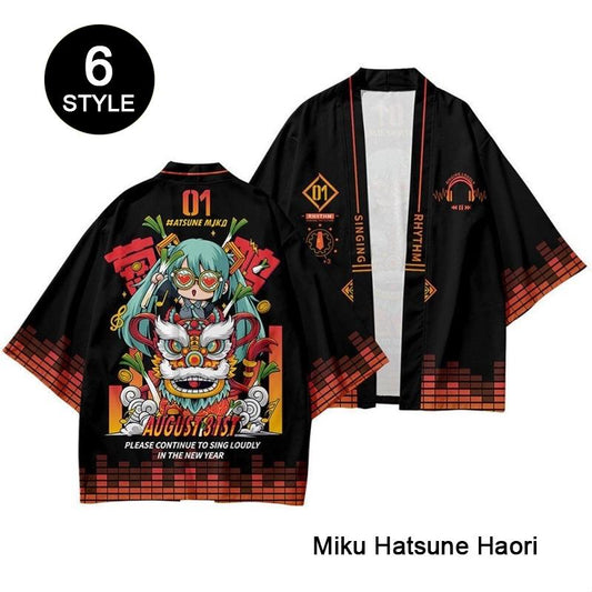 Miku Hatsune Haori T-shirt Cosplay Costume
