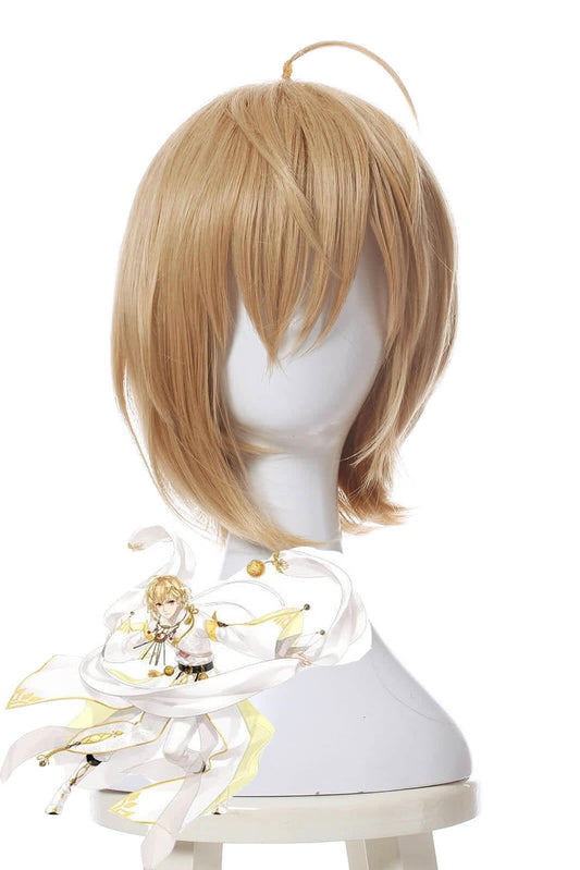 Jinlingsuo Mengjinaji 30cm Golden Game Cosplay Wigs