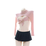 Modal Sexy Underwear Pink Cosolay Costume