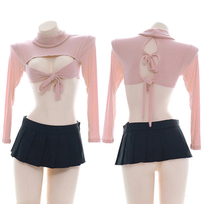 Modal Sexy Underwear Pink Cosolay Costume