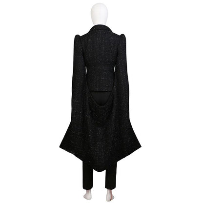 Movie Cruella Cruella de Vil Black Suit Halloween Cosplay Costume