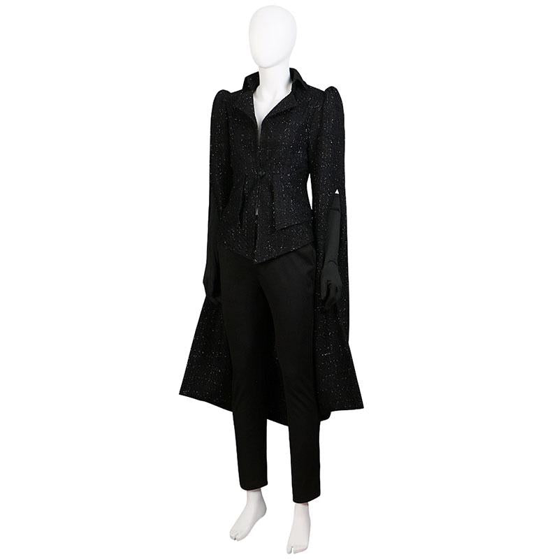 Movie Cruella Cruella de Vil Black Suit Halloween Cosplay Costume