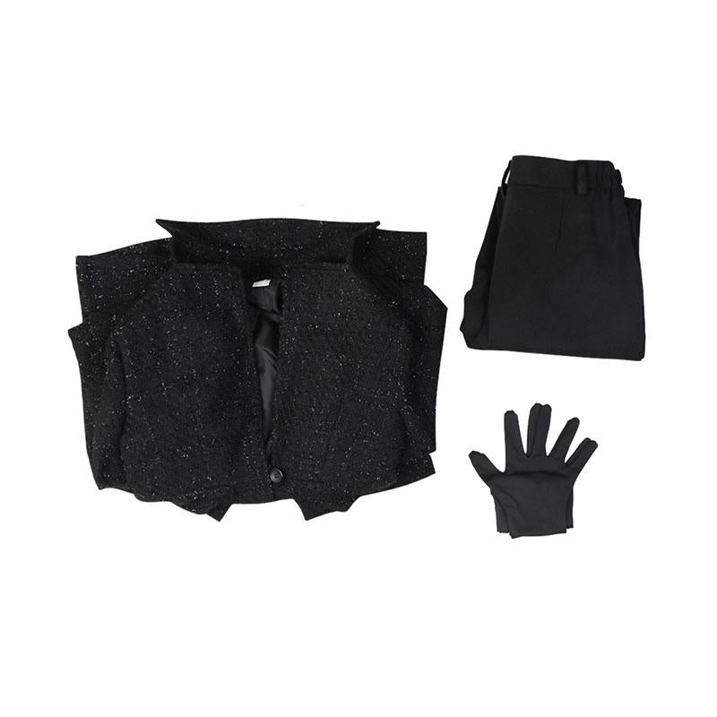 Movie Cruella Cruella de Vil Black Suit Halloween Cosplay Costume