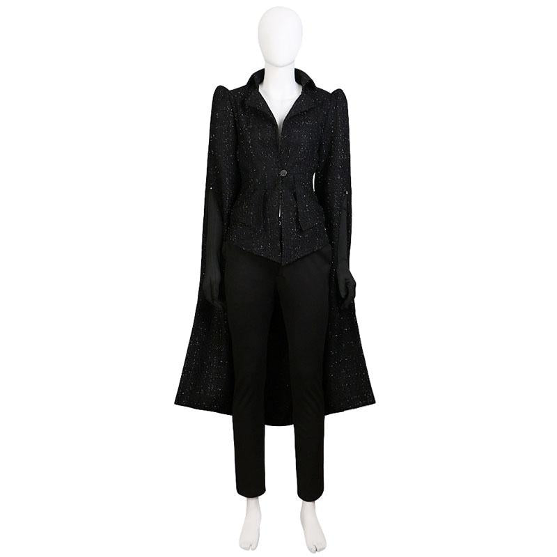 Movie Cruella Cruella de Vil Black Suit Halloween Cosplay Costume
