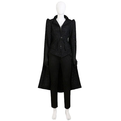 Movie Cruella Cruella de Vil Black Suit Halloween Cosplay Costume