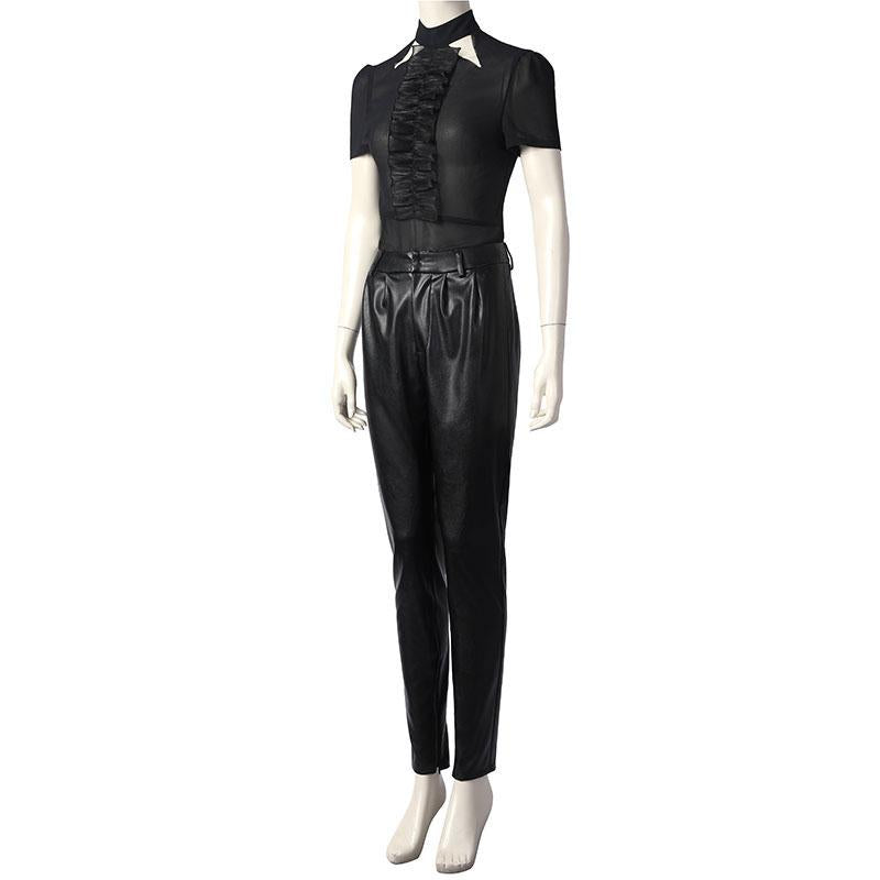 Movie Cruella Cruella de Vil Halloween Black White Splicing Suit Cosplay Costume