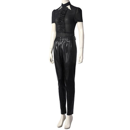 Movie Cruella Cruella de Vil Halloween Black White Splicing Suit Cosplay Costume