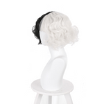 Movie Cruella Cruella de Vil White And Black Wavy Cosplay Wigs