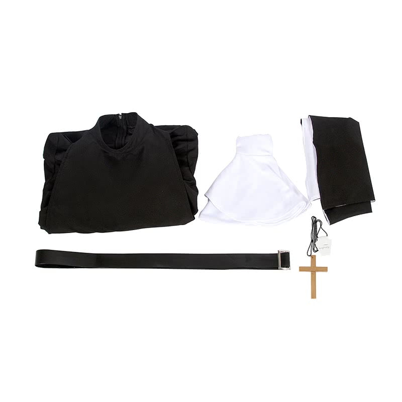Movie The Nun Masquerade Costumes Female Priest Dress Nuns Costume Cosplay 
