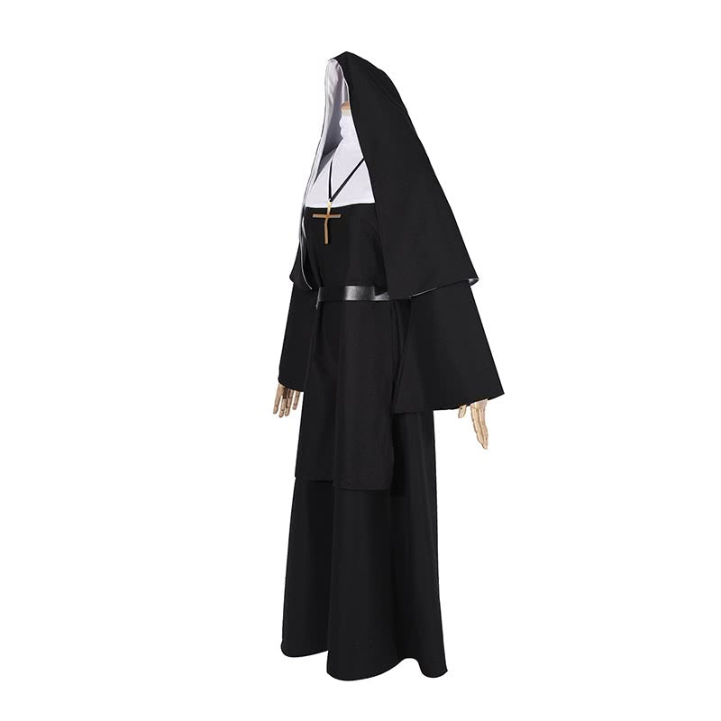 Movie The Nun Masquerade Costumes Female Priest Dress Nuns Costume Cosplay 