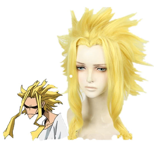 My Hero Academia All Might Man Gold Cosplay Wigs 