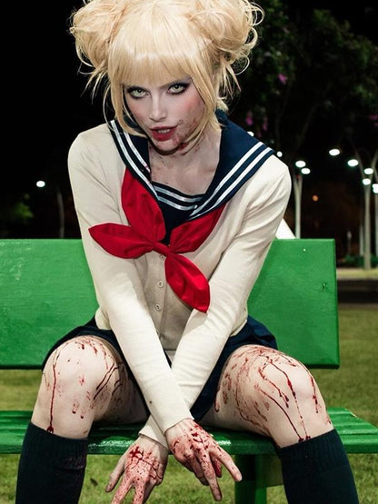 BNHA MHA Himiko Toga Short Blonde Anime Cosplay Wigs Hair Wigs JF271