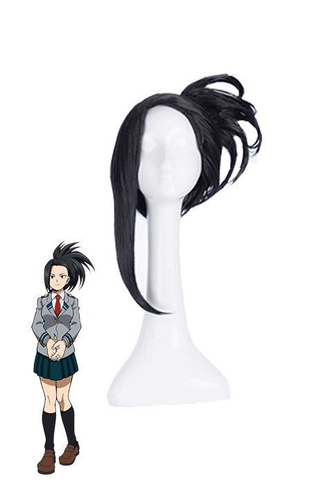 My Hero Academia Momo Yaoyorozu Women Black Cosplay Wigs 