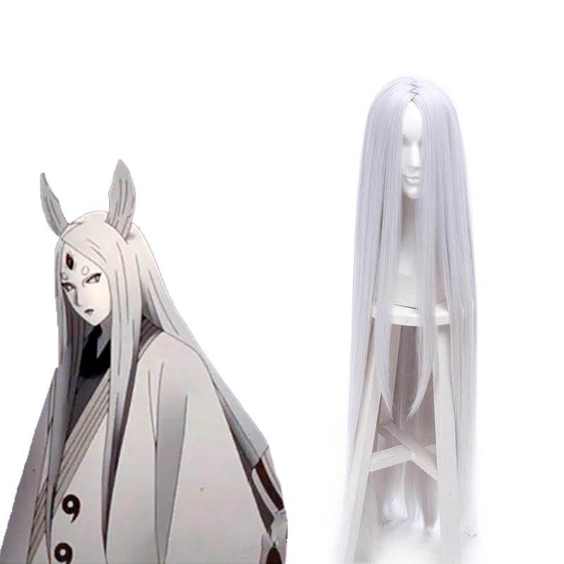 Naruto Ootutuki Kaguya Anime Cosplay Wigs Silver Long Wigs