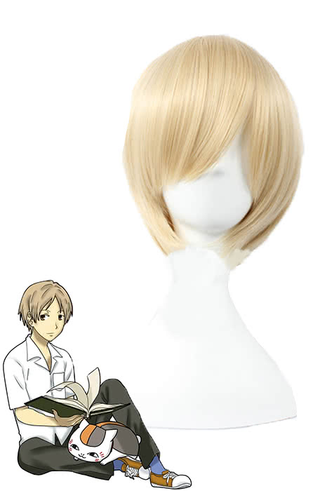 Natsume's Book of Friends Takashi Natsume Short Golden Anime Coaply Man Wigs