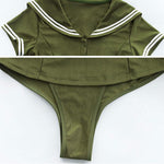 Navy Green One-piece Suit Cosplay Costume