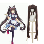 NEKOPARA Chocolat 110 cm Long Brown Cosplay Wigs