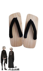 Video Game Nier: Automata Game 2B / 9S Kimono Cosplay Shoes Japanese Clogs