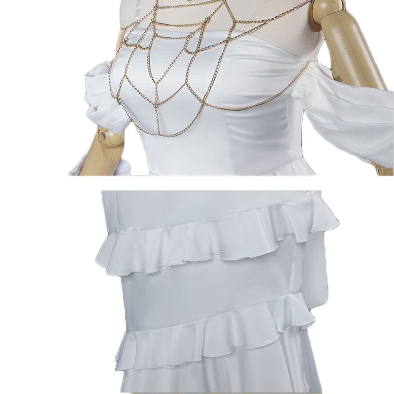 Overlord Albedo White dress Cosplay Costume