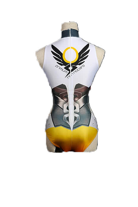 Mercy Yellow Swiming Suit Video Game Cosplay Costumes