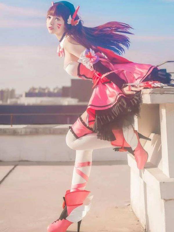 OW Game D.Va Hana Song Colleague Cosplay Costume 