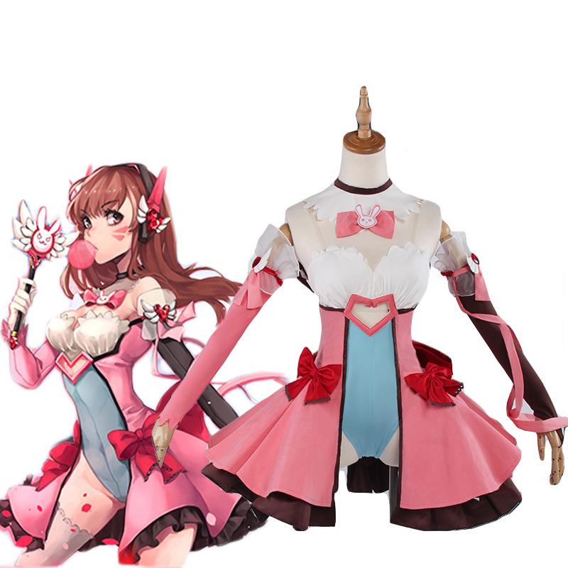 OW Game D.Va Hana Song Colleague Cosplay Costume 