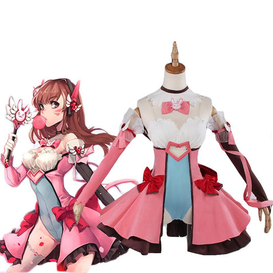 OW Game D.Va Hana Song Colleague Cosplay Costume 