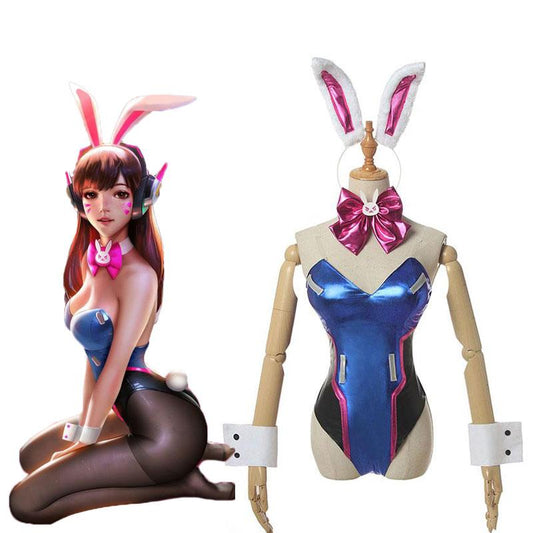 OW Game D.Va Hana Song  Mercy Angel  Bunny girl Cosplay Costume