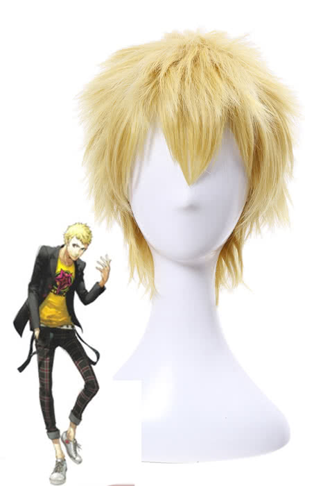 Persona 5 Skull Short Golden Game Cosplay Man Wigs
