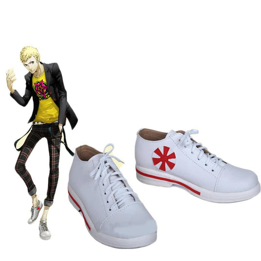 Persona 5 Skull White Sneakers Cosplay Shoes