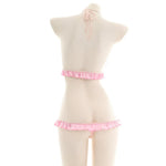 Pink Cute Bow Sexy Lingerie Cosplay Costume