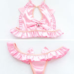 Pink Cute Bow Sexy Lingerie Cosplay Costume
