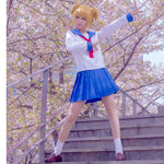 Poputepipikku Pop Team Epic Popuko und Pipimi Blaue Uniform Rock Anime Cosplay Kostüme