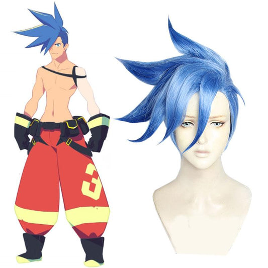 Promare Galo Thymos Blue Cosplay Wigs